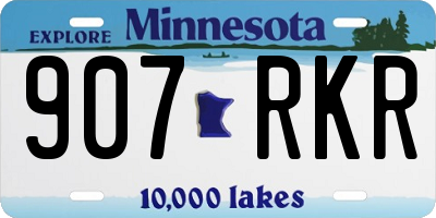 MN license plate 907RKR