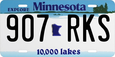 MN license plate 907RKS