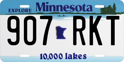 MN license plate 907RKT