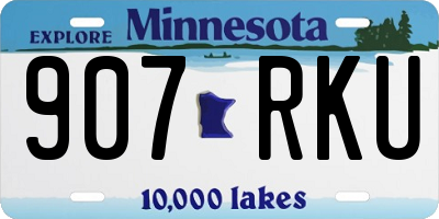 MN license plate 907RKU