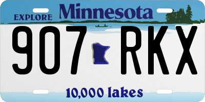 MN license plate 907RKX