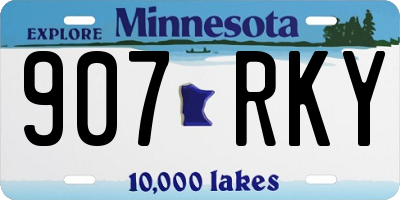 MN license plate 907RKY