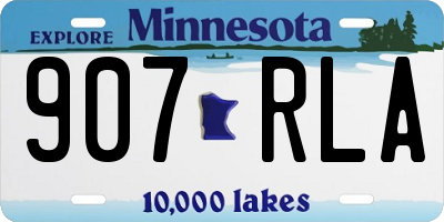 MN license plate 907RLA