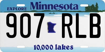 MN license plate 907RLB
