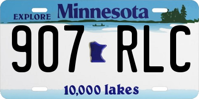 MN license plate 907RLC