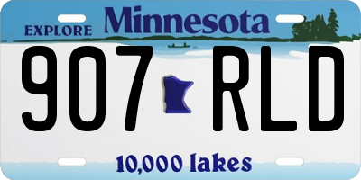 MN license plate 907RLD