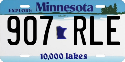 MN license plate 907RLE