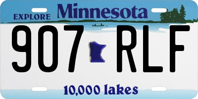 MN license plate 907RLF