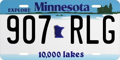 MN license plate 907RLG