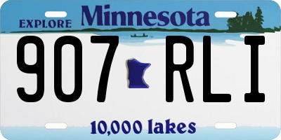MN license plate 907RLI