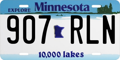 MN license plate 907RLN