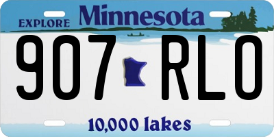 MN license plate 907RLO
