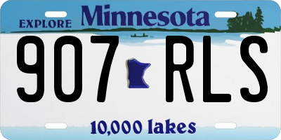 MN license plate 907RLS