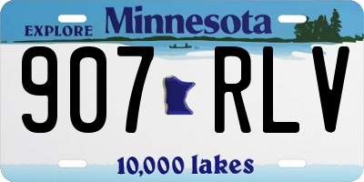 MN license plate 907RLV