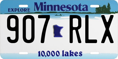 MN license plate 907RLX