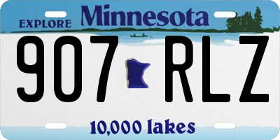 MN license plate 907RLZ