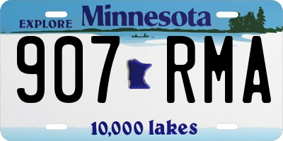 MN license plate 907RMA