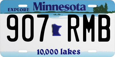 MN license plate 907RMB