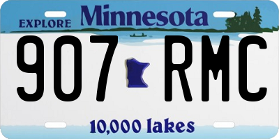 MN license plate 907RMC