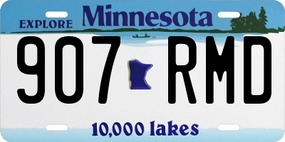 MN license plate 907RMD
