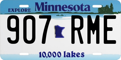MN license plate 907RME