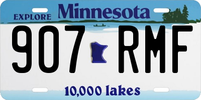 MN license plate 907RMF
