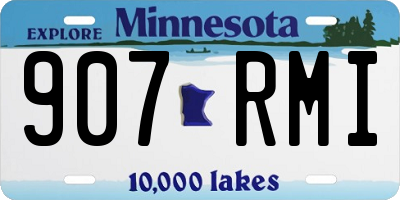 MN license plate 907RMI