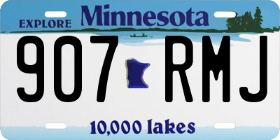 MN license plate 907RMJ