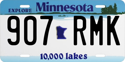 MN license plate 907RMK