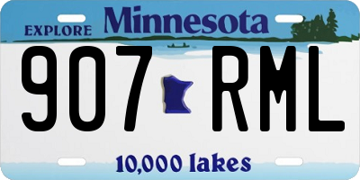 MN license plate 907RML