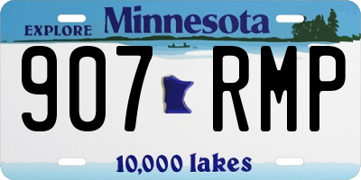 MN license plate 907RMP
