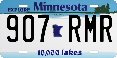 MN license plate 907RMR