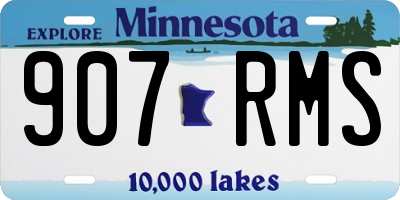 MN license plate 907RMS