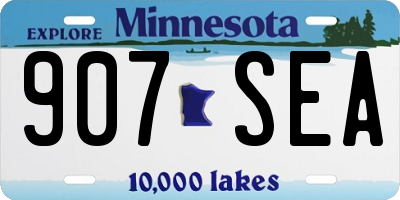 MN license plate 907SEA