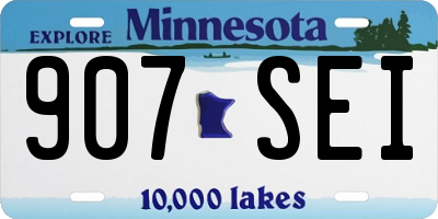 MN license plate 907SEI