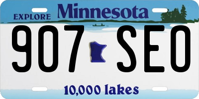 MN license plate 907SEO