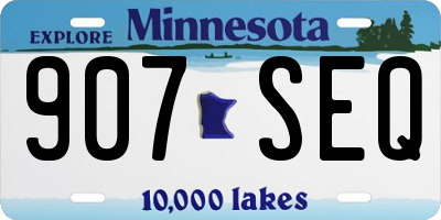 MN license plate 907SEQ