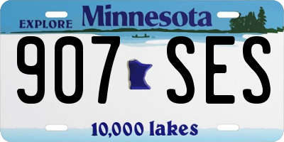 MN license plate 907SES