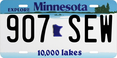 MN license plate 907SEW