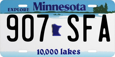 MN license plate 907SFA