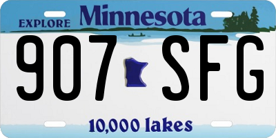 MN license plate 907SFG