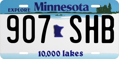 MN license plate 907SHB