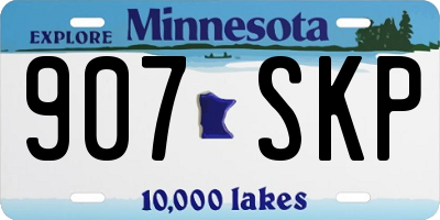 MN license plate 907SKP