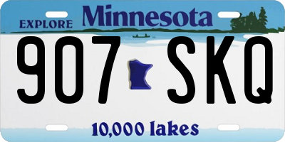 MN license plate 907SKQ
