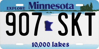 MN license plate 907SKT