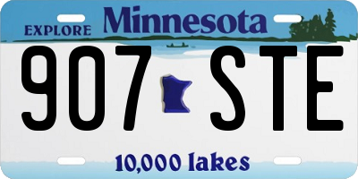 MN license plate 907STE