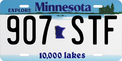 MN license plate 907STF
