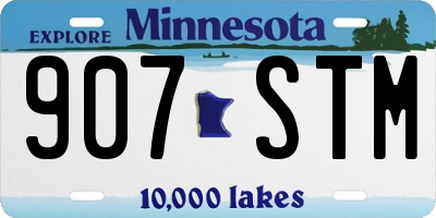 MN license plate 907STM