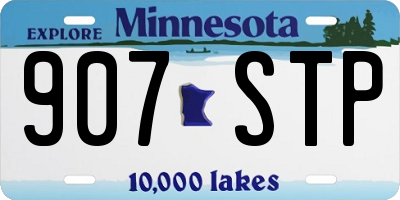 MN license plate 907STP