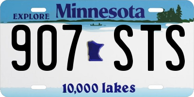 MN license plate 907STS